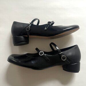 Charles & Keith Patent Mary Janes small heel size 7